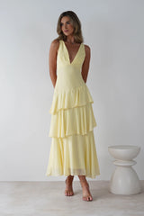 Andalusia Ruffle Maxi Dress | Yellow